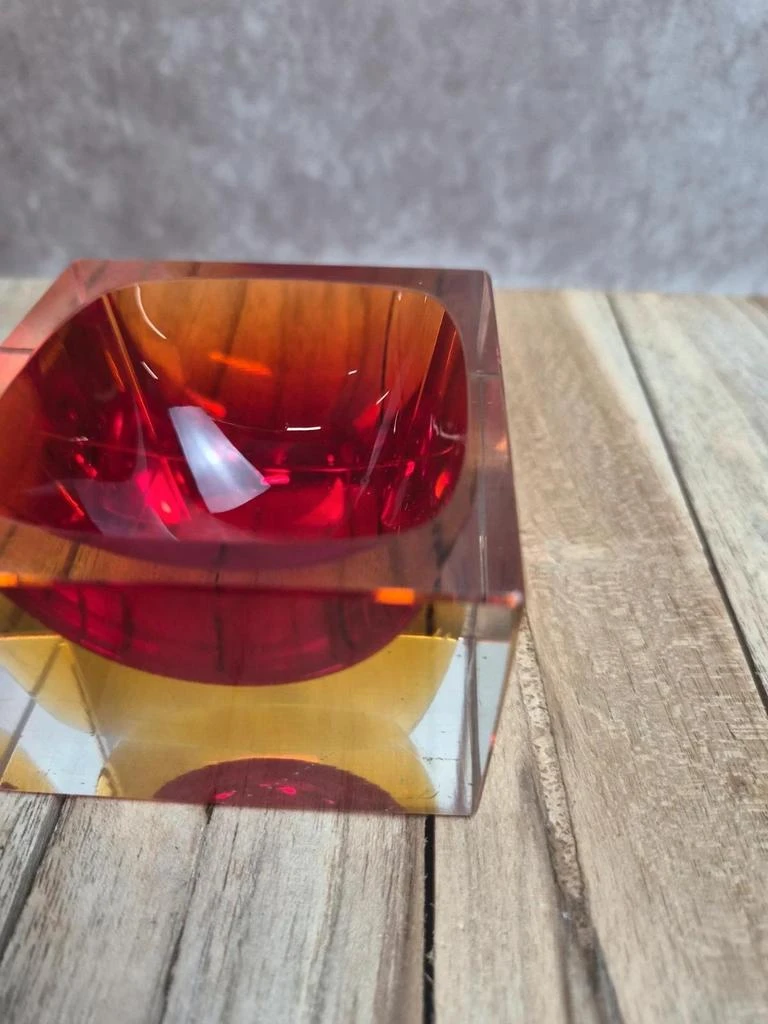 Lege asbak met opvang in sommerso-glas toegeschreven aan Flavio Poli Seguso Murano Italiaans ontwerp – photo 4